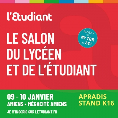 Retrouvez nous au salon du lyc&eacute;en &agrave; l'&eacute;tudiant d'Amiens les 8 &amp; 9 janvier !